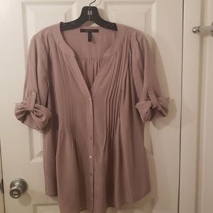 BCBGMAXAZRIA Pintucked Blouse